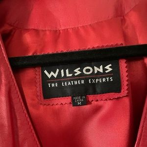 1988 Wilson’s leather jacket. It has shoulder pads. It says med on the tag.